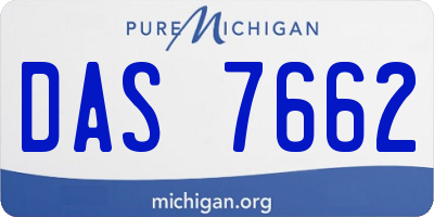 MI license plate DAS7662