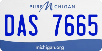 MI license plate DAS7665