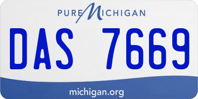 MI license plate DAS7669