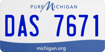 MI license plate DAS7671