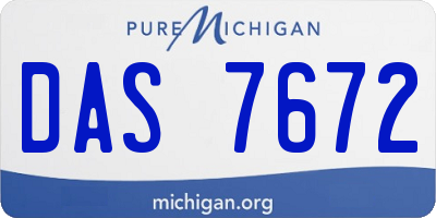 MI license plate DAS7672