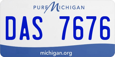 MI license plate DAS7676