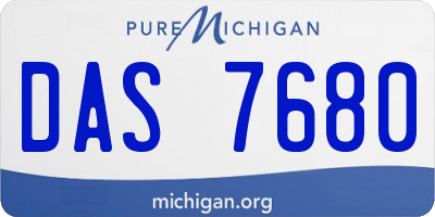 MI license plate DAS7680