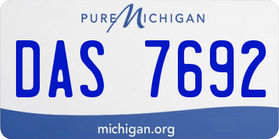 MI license plate DAS7692