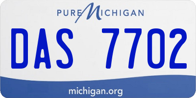 MI license plate DAS7702