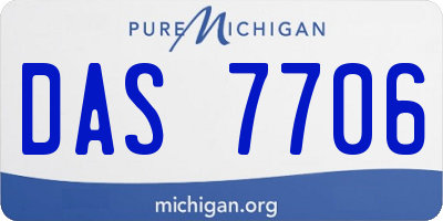 MI license plate DAS7706