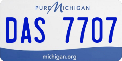 MI license plate DAS7707