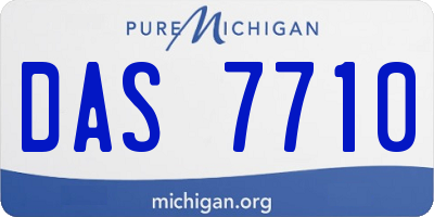 MI license plate DAS7710