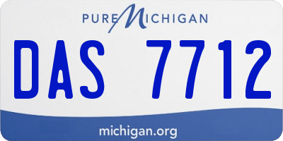 MI license plate DAS7712