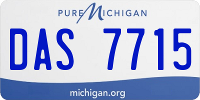 MI license plate DAS7715