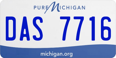 MI license plate DAS7716