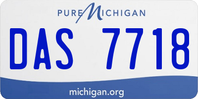 MI license plate DAS7718