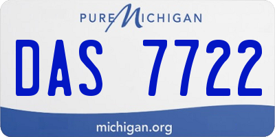 MI license plate DAS7722
