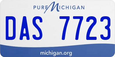 MI license plate DAS7723