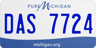 MI license plate DAS7724