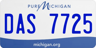 MI license plate DAS7725