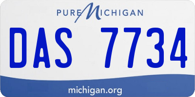 MI license plate DAS7734
