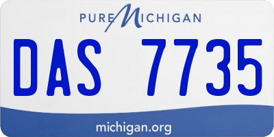 MI license plate DAS7735