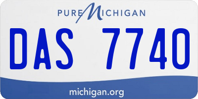 MI license plate DAS7740