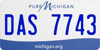 MI license plate DAS7743