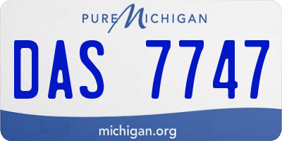 MI license plate DAS7747