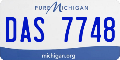 MI license plate DAS7748