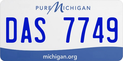 MI license plate DAS7749