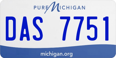 MI license plate DAS7751