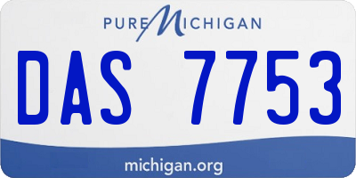 MI license plate DAS7753
