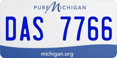 MI license plate DAS7766