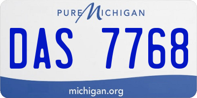 MI license plate DAS7768