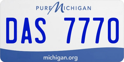 MI license plate DAS7770