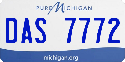 MI license plate DAS7772