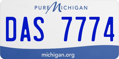 MI license plate DAS7774