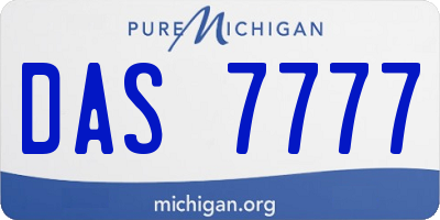 MI license plate DAS7777