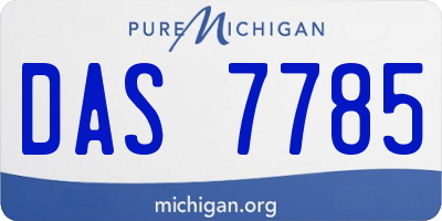 MI license plate DAS7785
