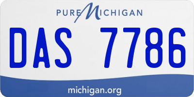 MI license plate DAS7786