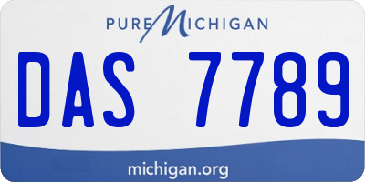 MI license plate DAS7789