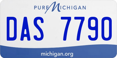 MI license plate DAS7790