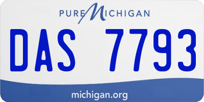 MI license plate DAS7793