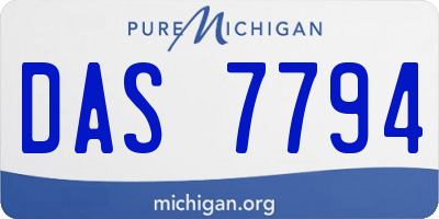 MI license plate DAS7794