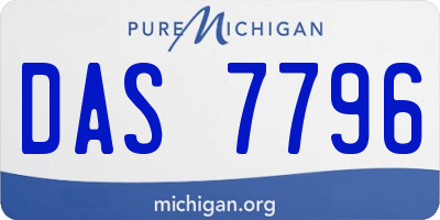 MI license plate DAS7796