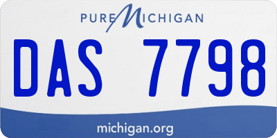 MI license plate DAS7798