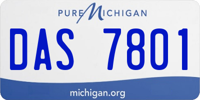 MI license plate DAS7801