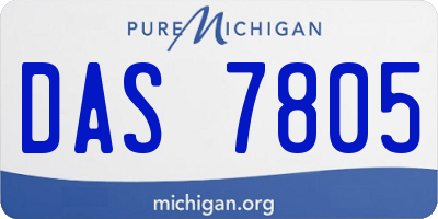MI license plate DAS7805