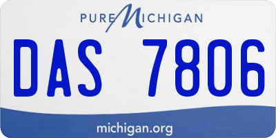 MI license plate DAS7806