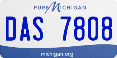 MI license plate DAS7808
