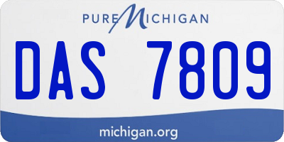 MI license plate DAS7809