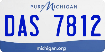 MI license plate DAS7812