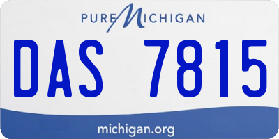 MI license plate DAS7815